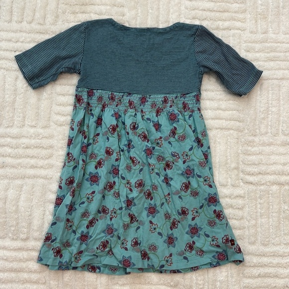 Tea Collection Cotton Smocked Waist Dress in Stripes and Paisley Print - Picture 3 of 4